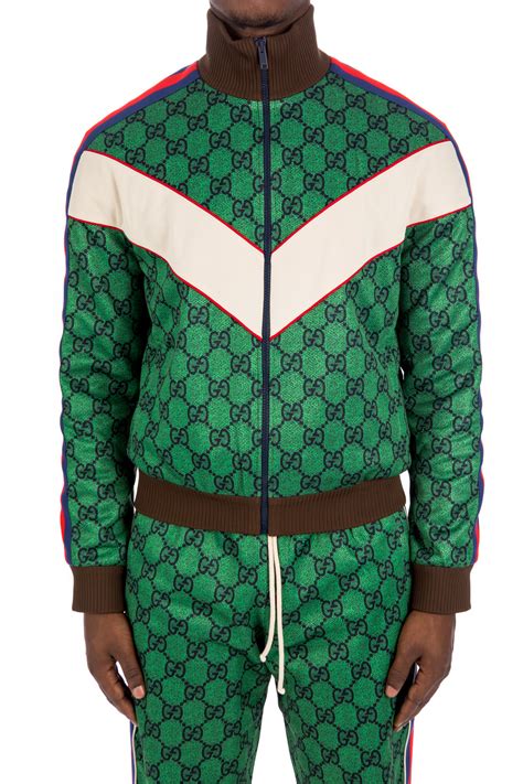 gucci tracksuit green and red.